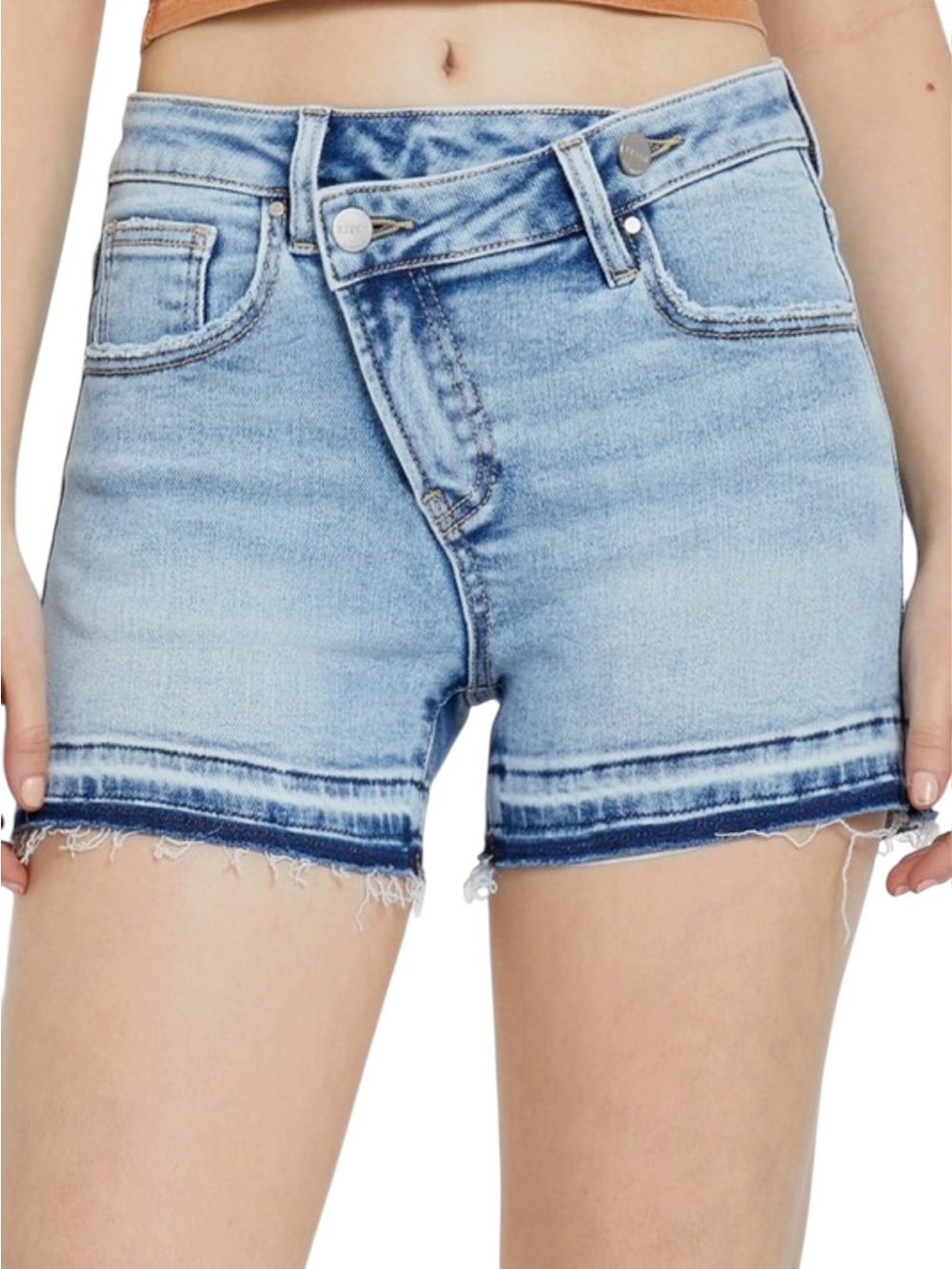 *NWT* Light Blue Denim Jean Shorts  High-Rise Cutoff